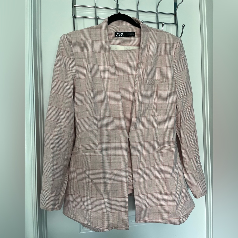 Pink, White & Green Plaid Suit